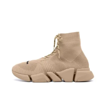 Balenciaga Speed 2.0 Lace Up Beige Women's