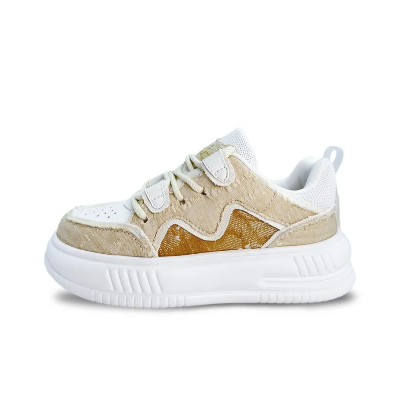 ITGI Cushioning Lightweight Height Increasing Low Top Casual Shoes Unisex Beige-0