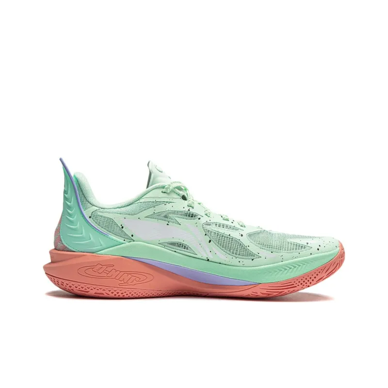 LiNing SONIC 12 Cushioning Anti Slip Wear Resistant Breathability Low Top Basketball Shoes Men's Green-1