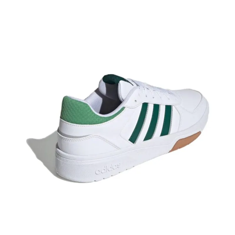 Adidas Courtbeat Beat Low Top Skateboard Shoes Men's White Green-3