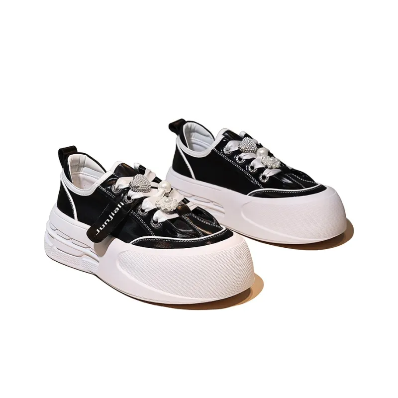 Junjali Anti-Slip And Wear-Resistant Lightweight Height Increasing Low-Top Casual Shoes Women's-5