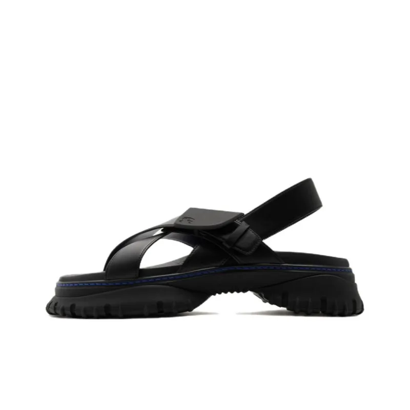 Burberry Crossover-straps Leather Sandals-0