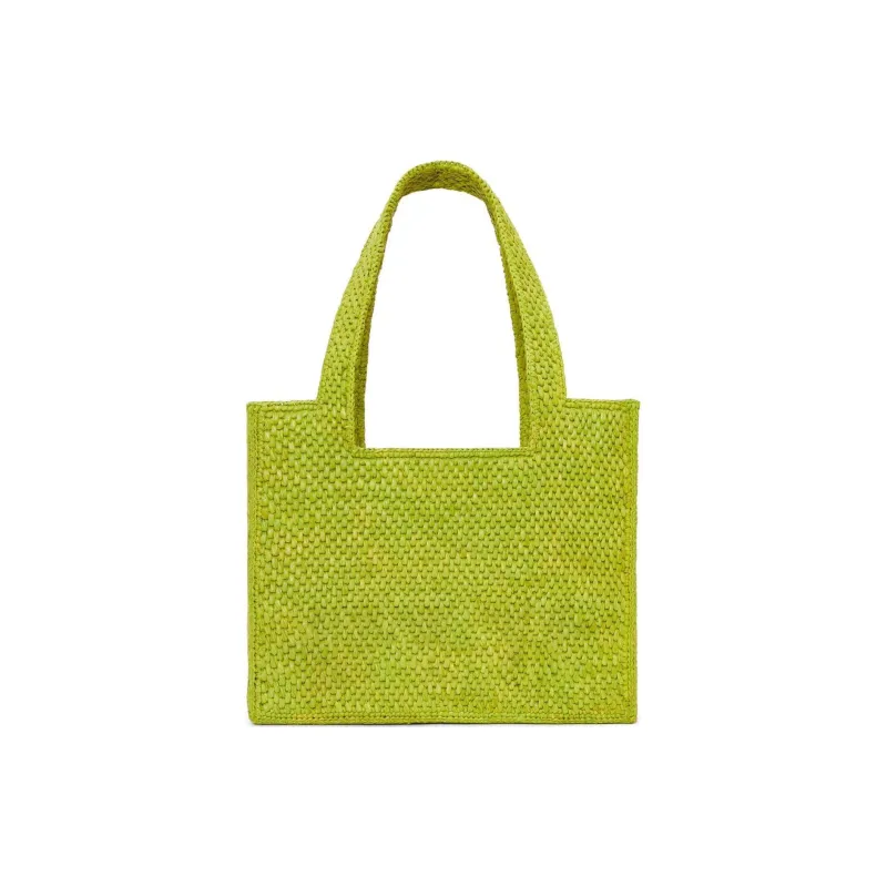 LOEWE Font Tote Raffia Shoulder Bag, Crossbody Bag, Handbag Medium Size Women's Pasture Green-4