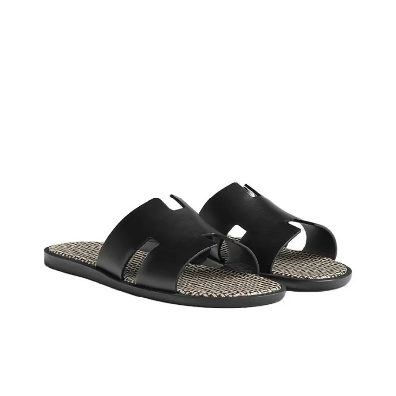 HERMES Izmir Slide Slippers Men's Black-2