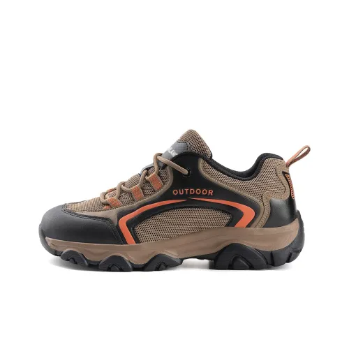 GESENLANG Cushioned Water Resistant Lightweight Coverage Low Top Trekking Shoes Men's Khaki
