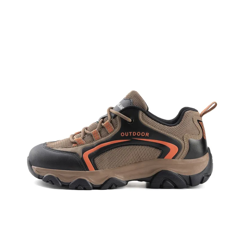GESENLANG Cushioned Water Resistant Lightweight Coverage Low Top Trekking Shoes Men's Khaki-0