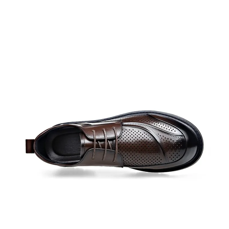 YEDANI Dress Shoes Men Low Top Black/Brown-10