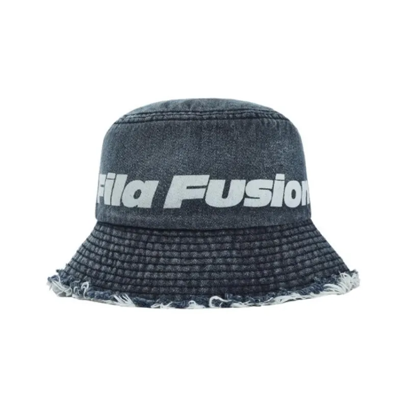FILA FUSION Cotton Bucket Hats Unisex Washed Gray-1