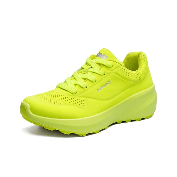 RED DRAGONFLY Running Shoes Women's Low Top White/Neon Green/Orange/Purple-7
