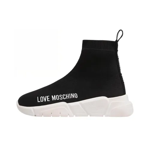 LOVE MOSCHINO Logo-print Sock-style Sneakers