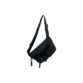 DOSRFINI High quality Fabric Crossbody Bag Medium Size Unisex White/Black