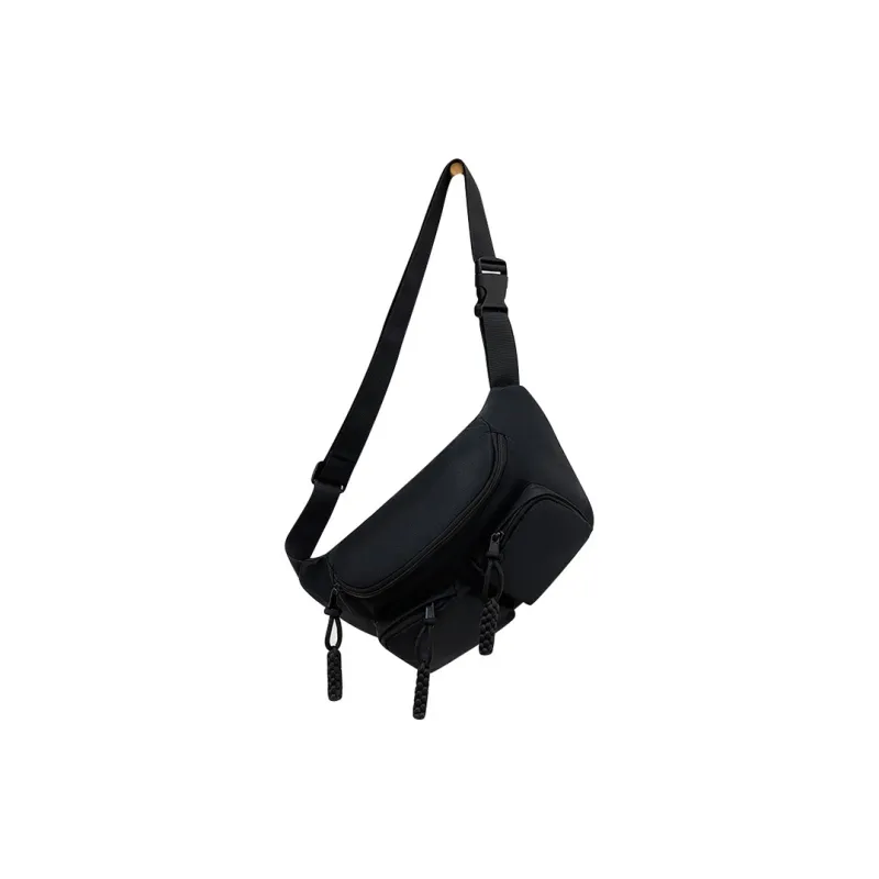 DOSRFINI High quality Fabric Crossbody Bag Medium Size Unisex White/Black-0