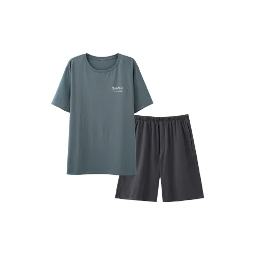 Kerener Pajama Set Men's Gray Blue