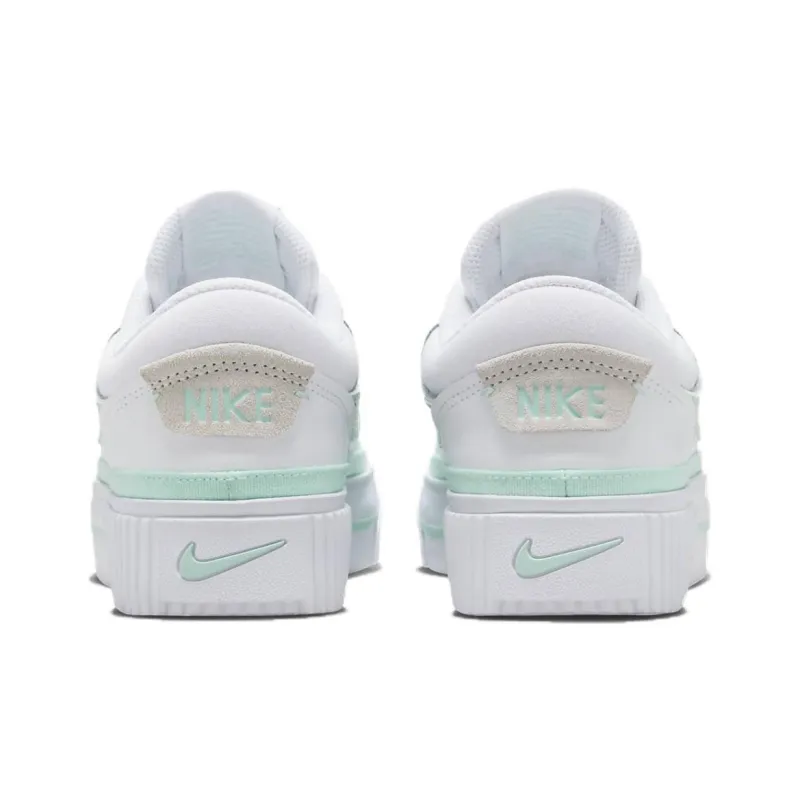 Nike Court Legacy Slip Resistant Cushioning Low Top Skateboard Shoes Women's White Green-4