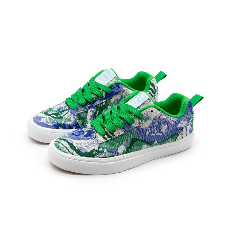 YIBONI Slip Resistant Breathable Lightweight Low Top Canvas Shoes Unisex Blue-1