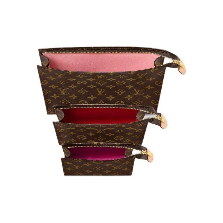 LOUIS VUITTON Trio Coated Canvas Men's 3-in-1 Clutch Men's Brown-2