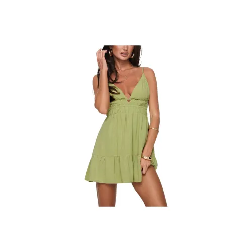 PRINCESS POLLY Slip Dresses Women's Sage Green