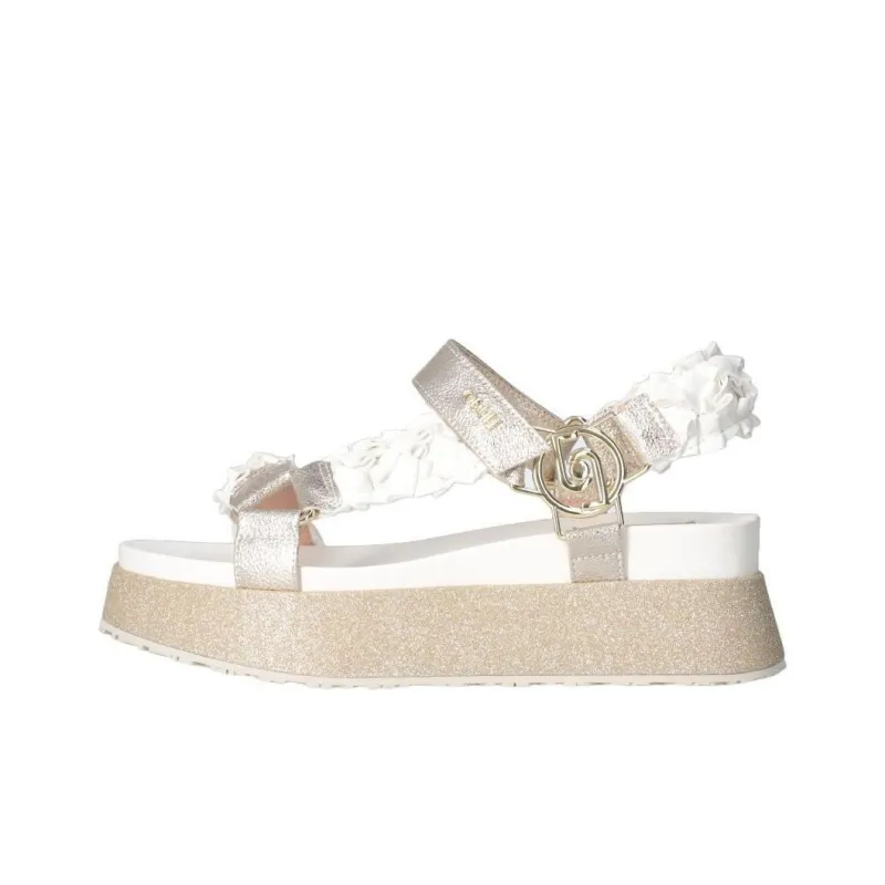 LIU JO Crinkled-effect Platform Sandals-0