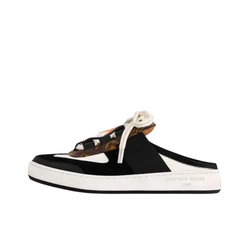 LOUIS VUITTON Lous Slip Resistant Wrap toe Slippers Women's Black