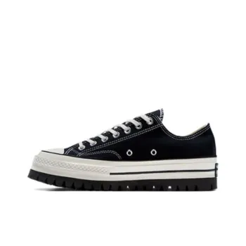 Converse Chuck 70 Lugged Anti Slip Wear Resistant Low Top Canvas Shoes Unisex Black White