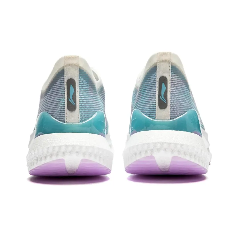 LiNing Jueying 2 Essential Cushioning Anti Slip And Wear Resistant Rebound Low Top Running Shoes Men's White Purple-5