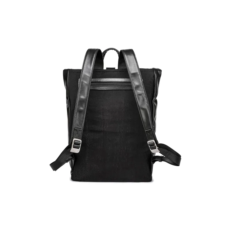 FAIRWHALE Cow Leather Backpack Regular Men's Black-3