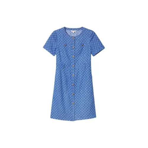 PSALTER Short-Sleeved Dresses Women's Aqua Blue