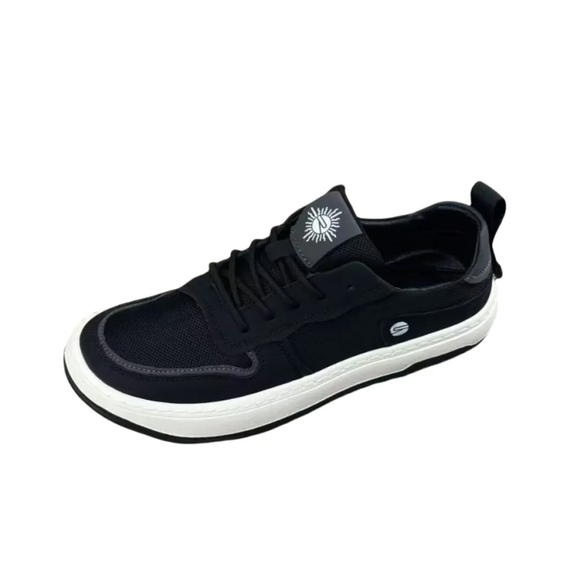 Mo Xu Anti Slip Wear Resistant Low Top Canvas Shoes Men's Black-0