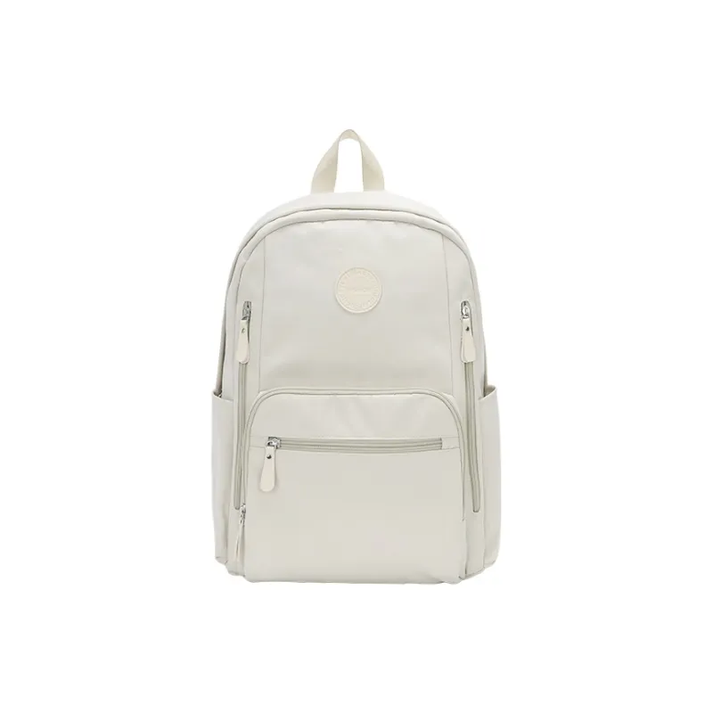 SEM/R Polyester Laptop Backpack Medium Size Unisex Ecru/Purple-16