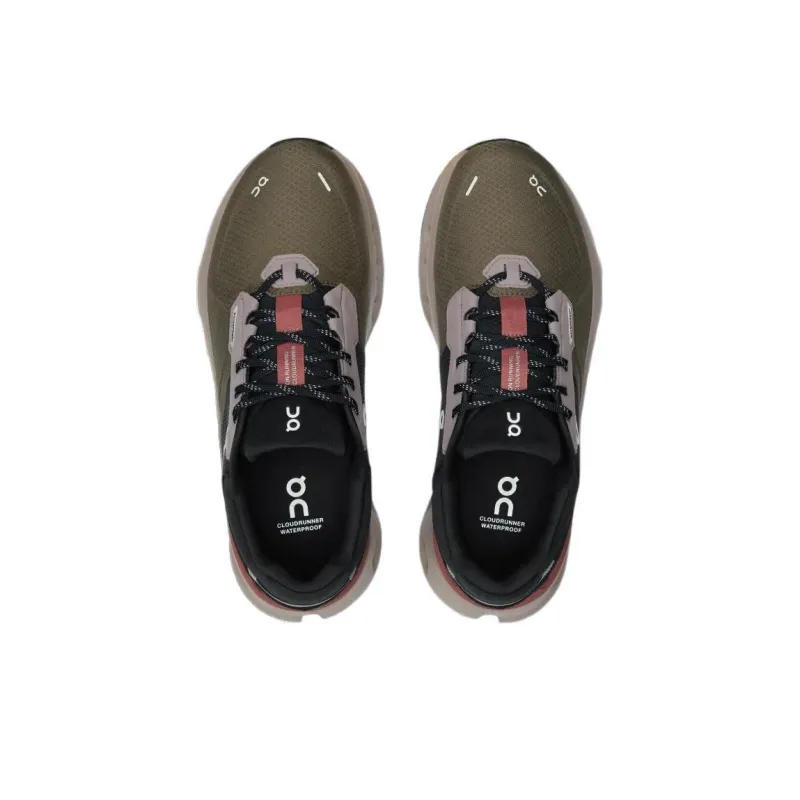 On Running Cloudrunner 2 Waterproof Olive Mahogany Women's-3