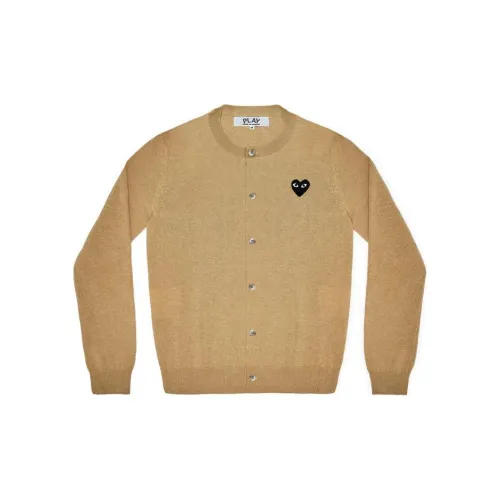 CDG Play Sweaters Unisex Top Light Camel