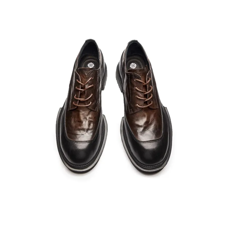LEYGMENLG Men's Casual Shoes Men Low Top Black/Black & Coffee-8