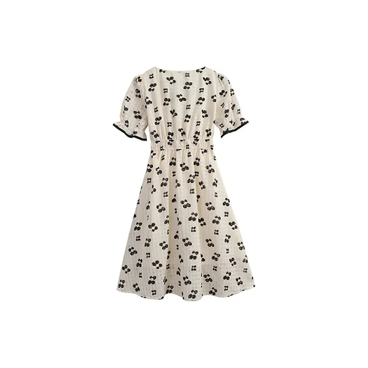 ETSE Short Sleeved Dresses Women's Beige-1