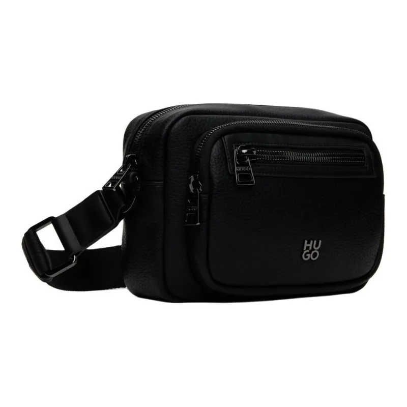 HUGO BOSS Polyurethane Shoulder Bag, Crossbody Bag Men's Black-1
