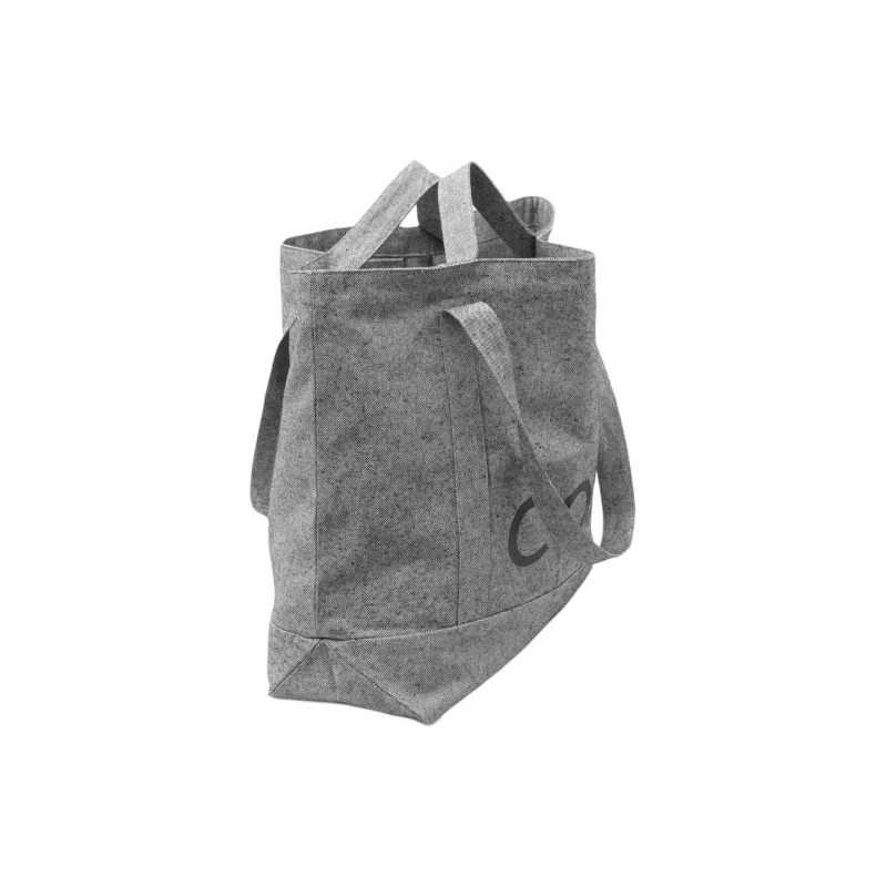 COS Cotton Tote Bag, Shopping Bag, Shoulder Bag Unisex Dark Gray-1