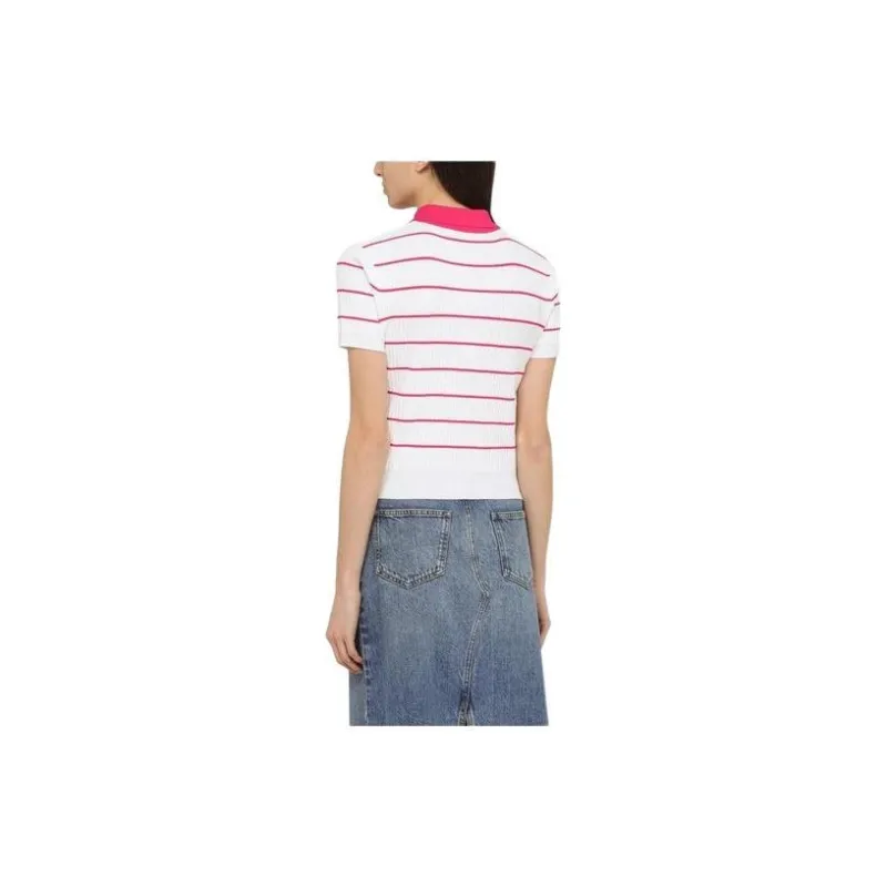 DSQUARED 2 Striped Knit Polo Shirt-1