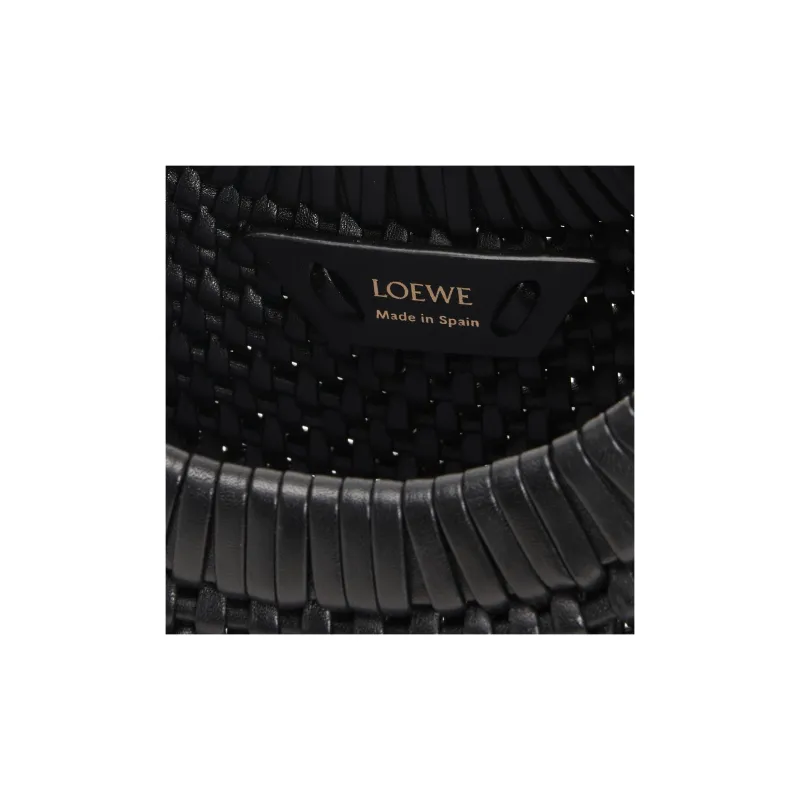 LOEWE Calfskin Woven Bag, One Shoulder, Crossbody, Portable Women's Black-5