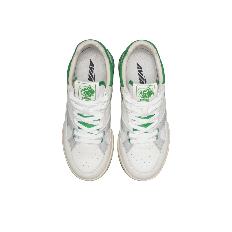 AVIA 855L Series Low Top Vintage Basketball Shoes Men's White Green-3