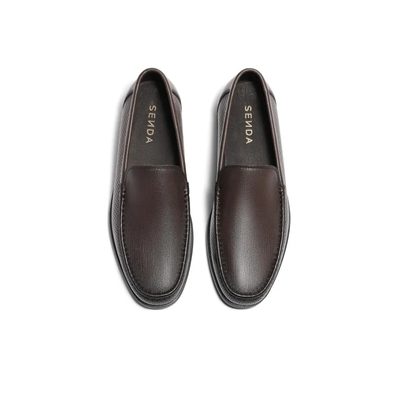 Senda Dress Shoes Men Low Top Black/Brown-9