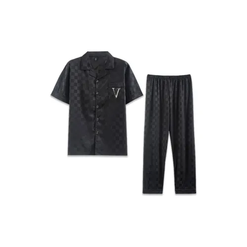 Good Fortune Pajama Set Men's Black