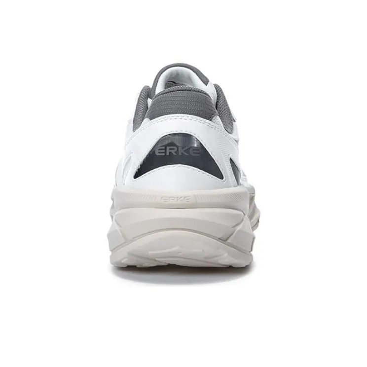Erke Feather Millennium 909TD Abrasion Resistant Cushioning Low Top Casual Shoes Men's White Gray-4