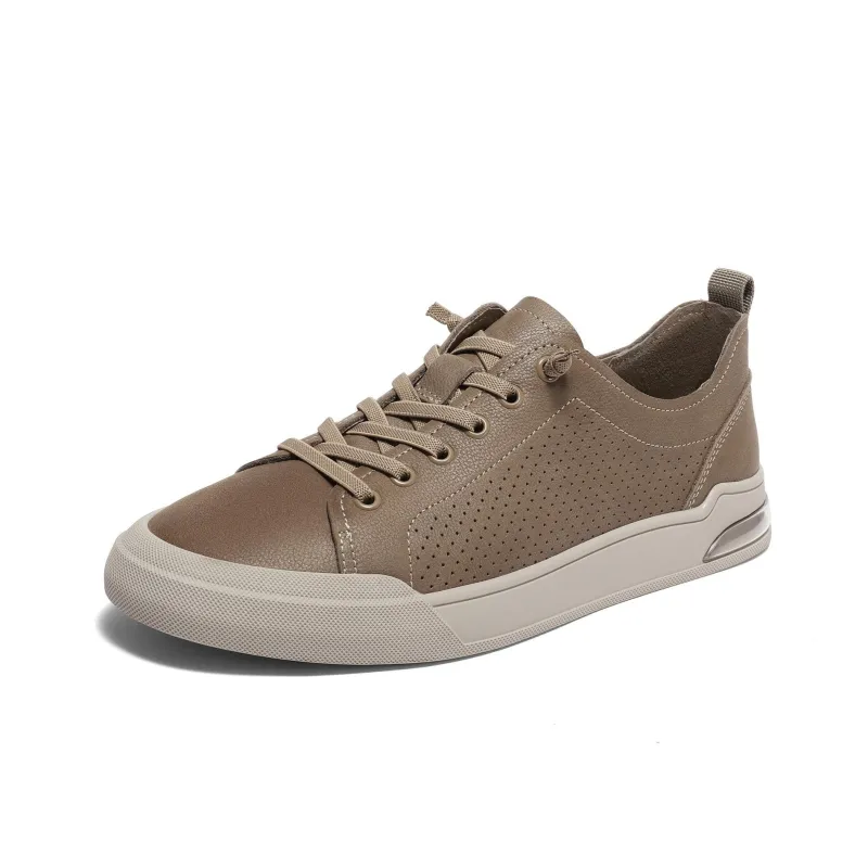 Senda Skateboard Shoes Men Low Top Brown/Khaki-1