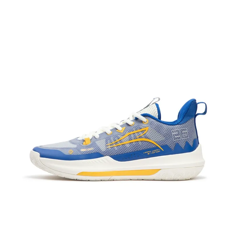 361° DVD Team Assist Future Cushioning Anti Slip Wear Resistant Breathability Low Top Basketball Shoes Men's Blue White-0