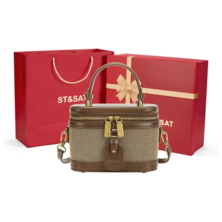 ST&SAT Genuine Leather Crossbody Bag, Handbag Trumpets Women's Multicolor-8
