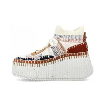 Chloé Nama 80mm Platform Wedge Sneakers