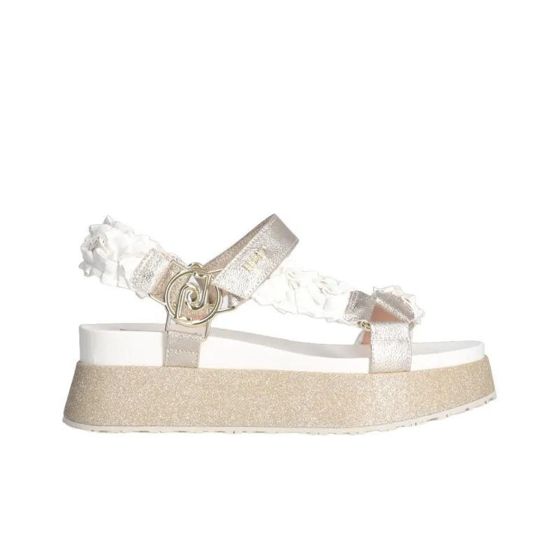 LIU JO Crinkled-effect Platform Sandals-1