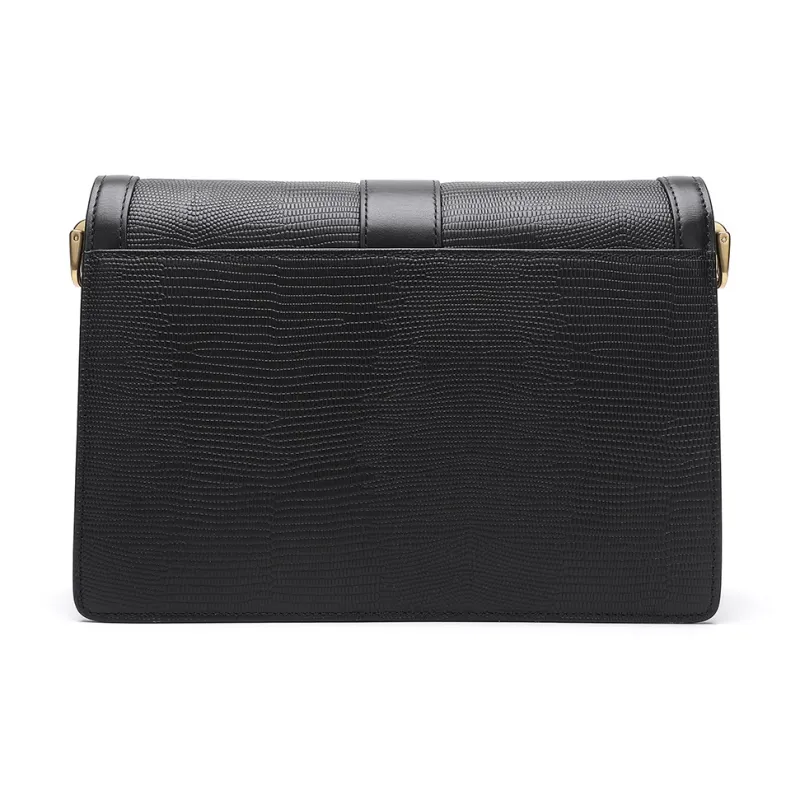 Satchi Cow Leather Small Square Bag Crossbody Bag Shoulder Bag Regular Women's Black Khaki-2