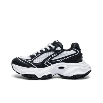 Kappa Back to Back Anti Slip Wear Resistant Low Top Chunky Sneakers Women's White Black