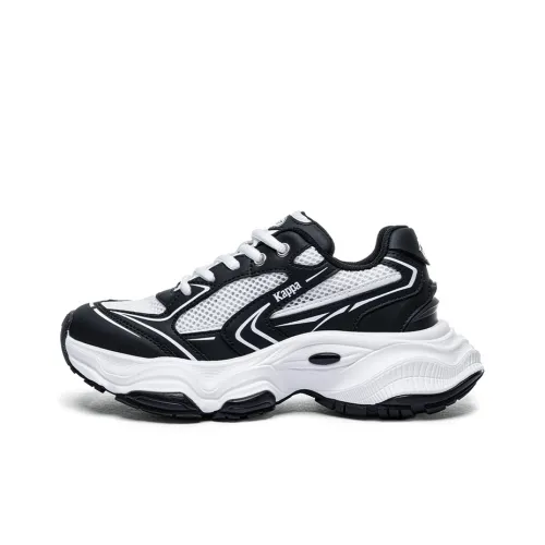 Kappa Back to Back Anti Slip Wear Resistant Low Top Chunky Sneakers Women's White Black