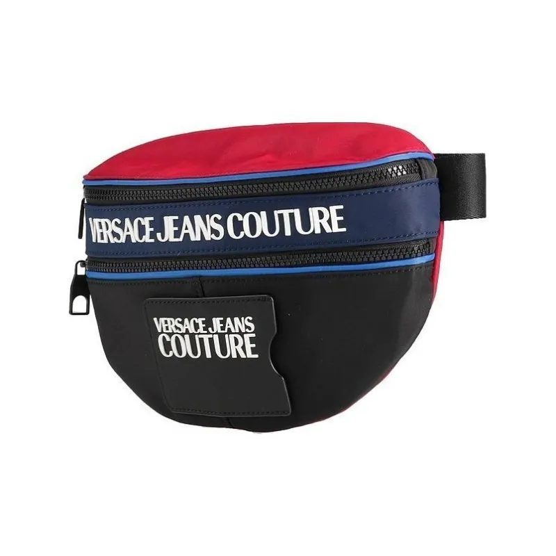 VERSACE JEANS COUTURE Polyester Sling Bag Fanny Pack Men's Black-1